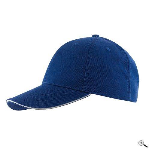 GILES šesťpanelová šiltovka, modrá