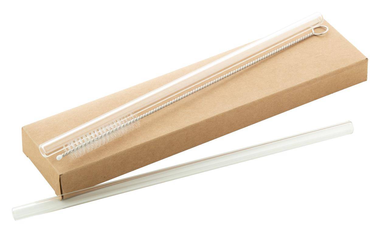 GlasSip sklenené slamka, transparentná