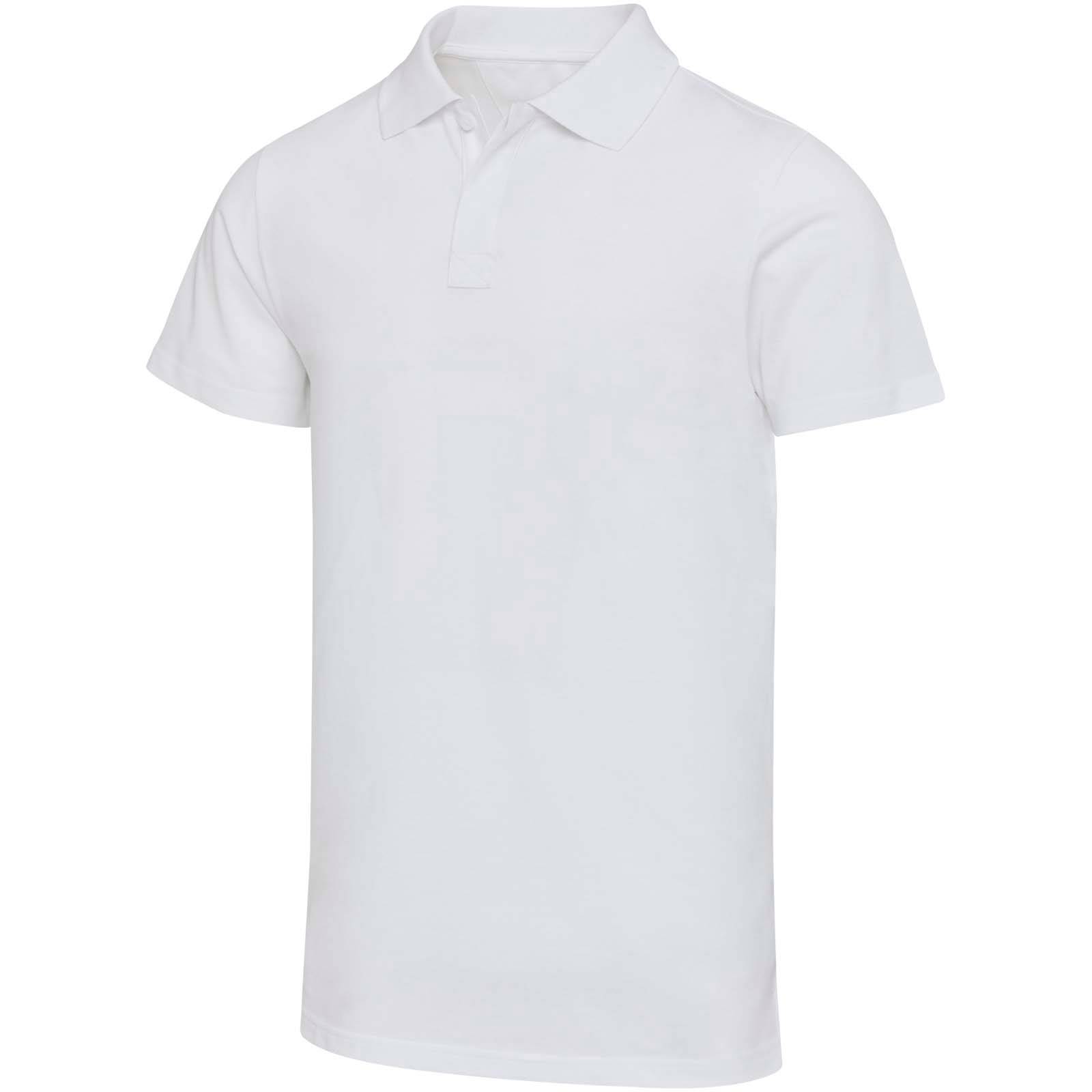 Graphite unisex polokošeľa s krátkym rukávom z org.materiálu 180 g/m², biela XS