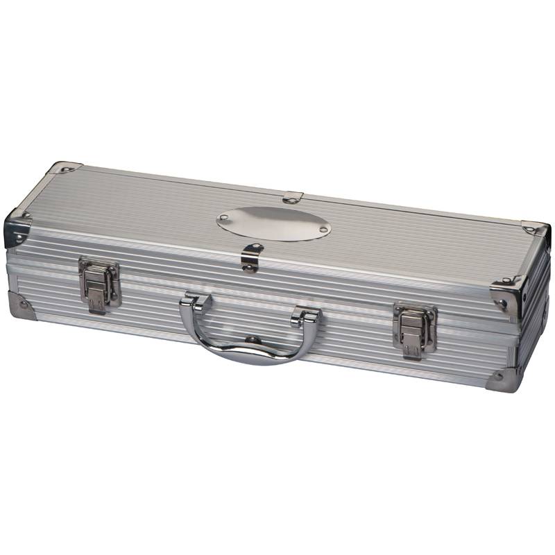 Grilovací sada v kufříku, šedá