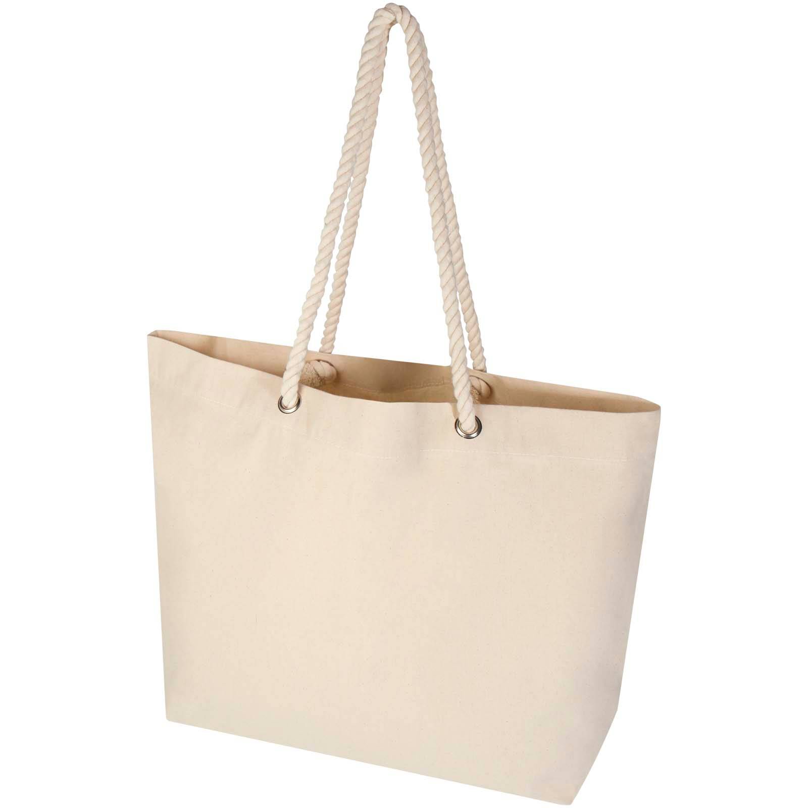 GRS recyklovaná plážová nákupná taška s gramážou 270 g/m² Florida 18L, hnedá Natural