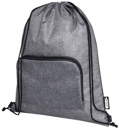 GRS recyklovaná skládací taška se šňůrkou Ash, šedá vřesová