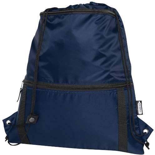 GRS recyklovaná taška so sťahovacou šnúrkou Adventure, modrá námornícka