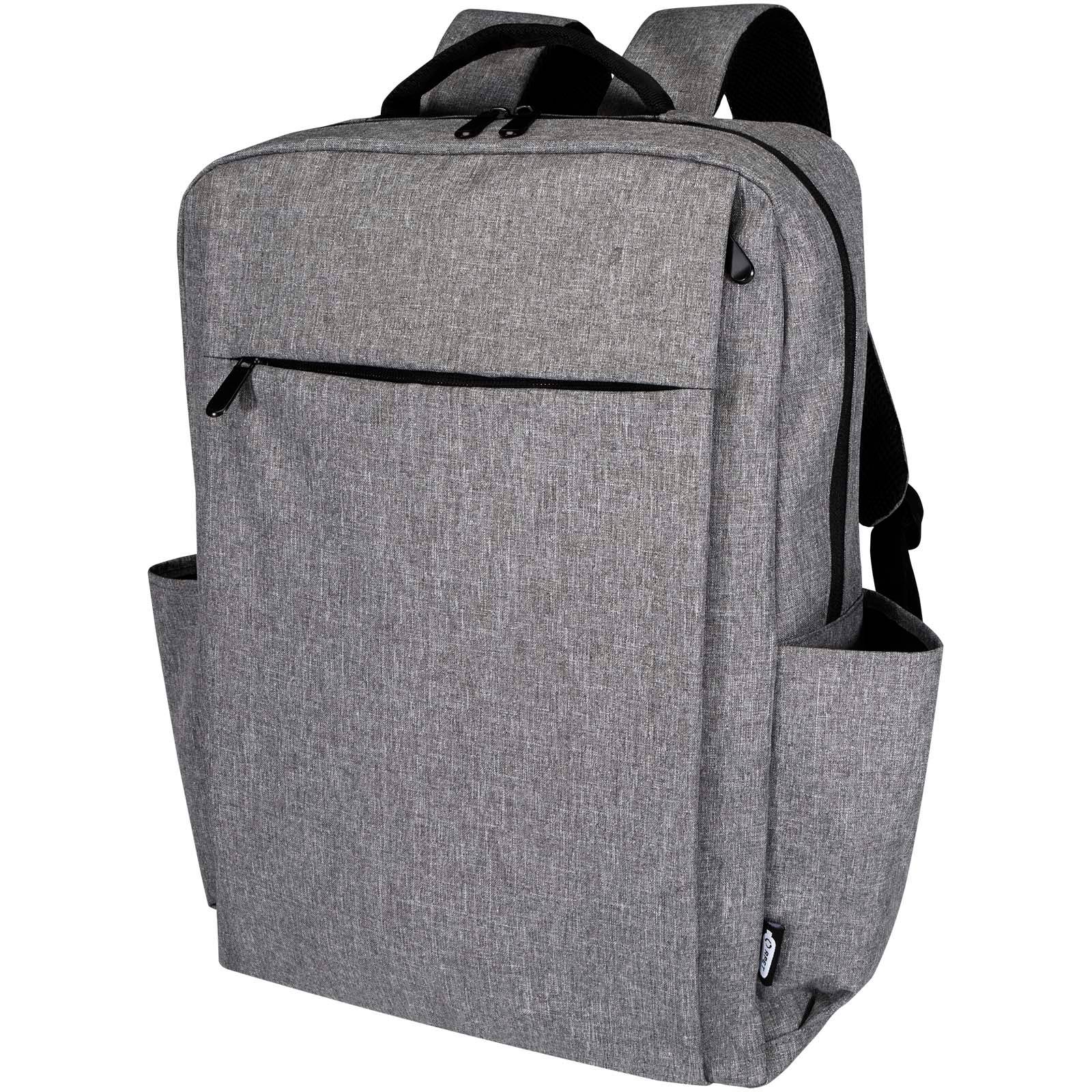 GRS recyklovaný batoh na notebook veľkosti 15″ (38 cm), 15 l Libra, sivá Heather