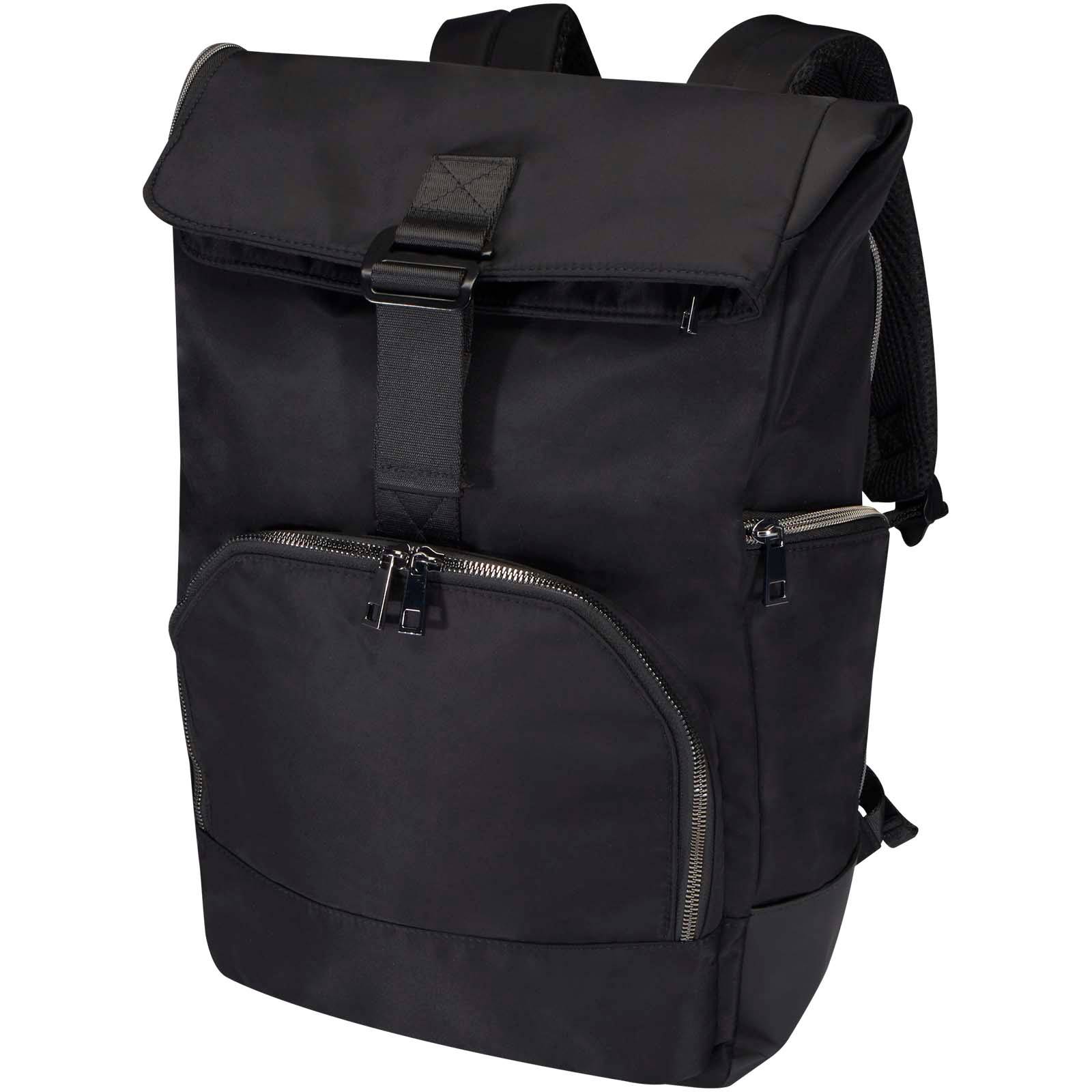 GRS recyklovaný rolovací batoh veľkosti 15″ (38 cm), 18 l Rhine, čierna