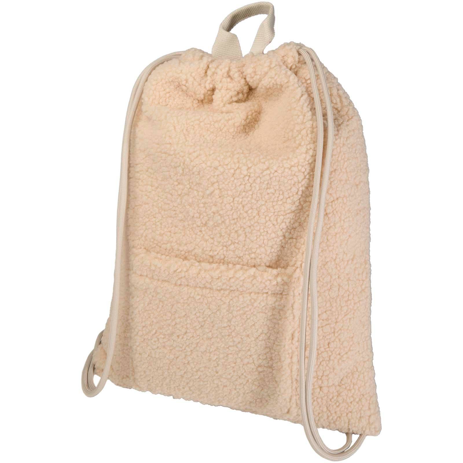 GRS recyklovaný sherpa šnúrkový batoh Bear, 9 l, hnedá Natural