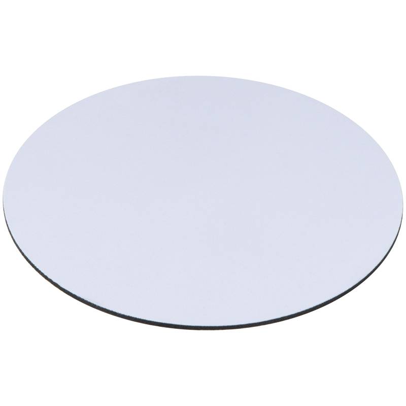 Guľatá podložka pod myš, vhodná pre sublimačnú tlač, biela