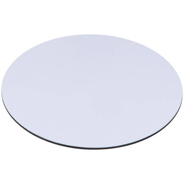 Guľatá podložka pod myš, vhodná pre sublimačnú tlač, biela Guľatá podložka pod myš, vhodná pre sublimačnú tlač, biela