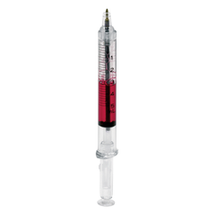 Obrázok ku produktu Guličkové pero, injekcia,modrá náplň, transparentná,červená