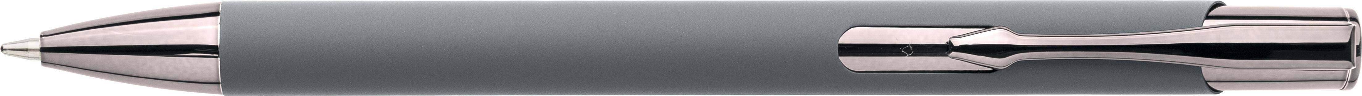 Guľôčkové pero Anisa s pogumovaným povrchom, sivá