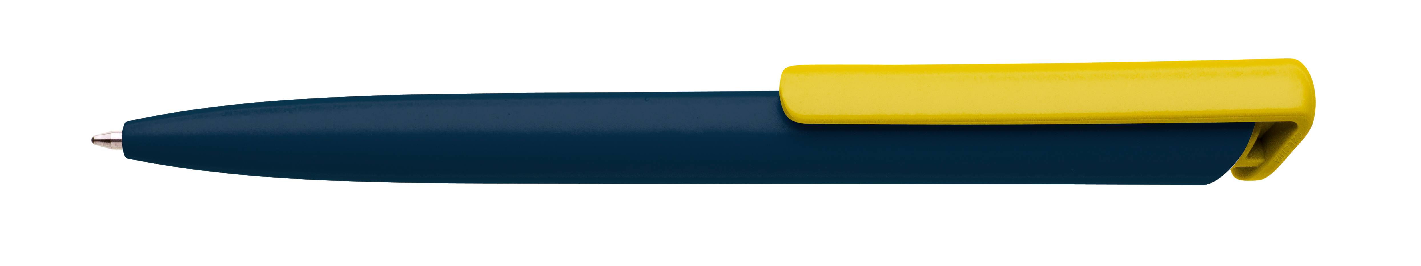 Guľôčkové pero BOIA plast modrá navy, žltá