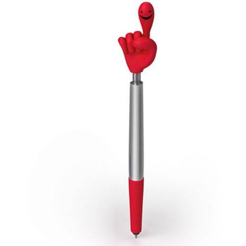 Guľôčkové pero Fun Hands modrá náplň, červená