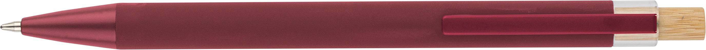 Guľôčkové pero Kira z recyklovaného hliníka, červená Burgundy