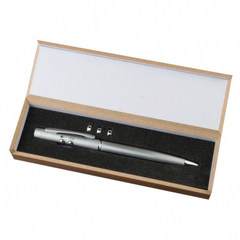Obrázok ku produktu Guľôčkové pero, laserové ukazovátko, LED svetlo, strieborná