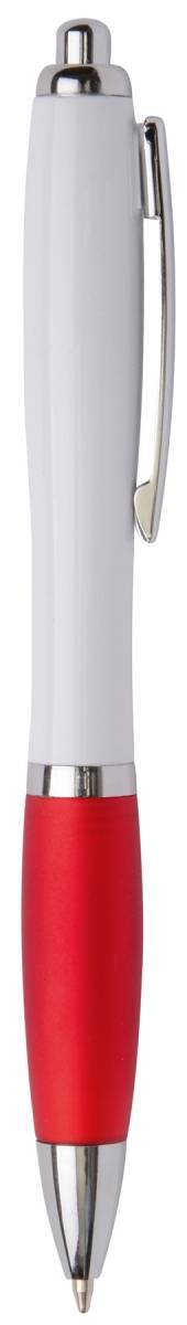 Guľôčkové pero plastové, dĺžka 14 cm, červená