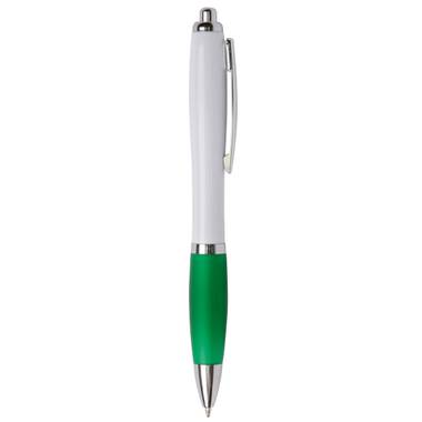 Guľôčkové pero plastové, dĺžka 14 cm,zelená