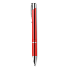 Obrázok ku produktu Guľôčkové pero s hliníkovým povrchom, červená