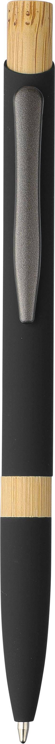 Guľôčkové pero z recyklovaného hliníka Calandra, čierna