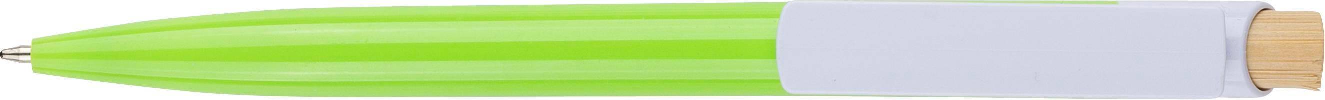 Guľôčkové pero Zian z rABS plastu, zelená Lime