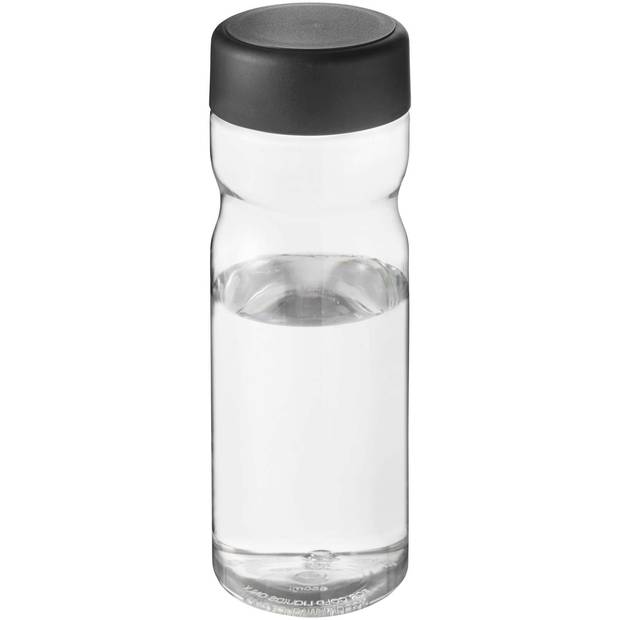 H2O Active® Eco Base 650 ml screw cap water bottle, transparentná - čierna H2O Active® Eco Base 650 ml screw cap water bottle, transparentná - čierna