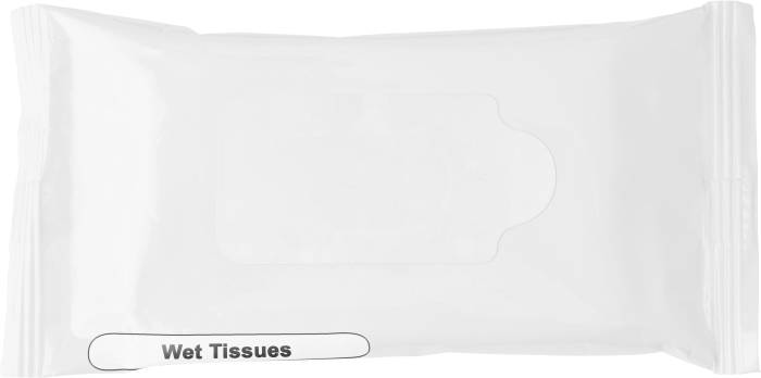 HALDIR Vlhčené obrúsky v uzatvárateľnom obale, 10ks,, biela