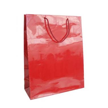 HANKA 32 Papierová darčeková taška, lekslá, 32x13x42 cm, červená