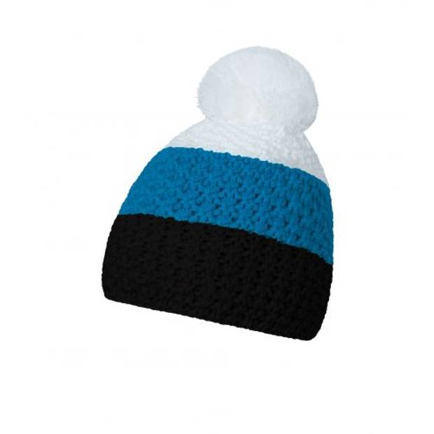 HEJDUK zimná čiapka s brmbolcom, čierna, modrá a biela HEJDUK zimná čiapka s brmbolcom, čierna, modrá a biela