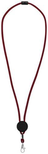 HIGIS šňůrka na krk s karabinou na jmenovku, červená