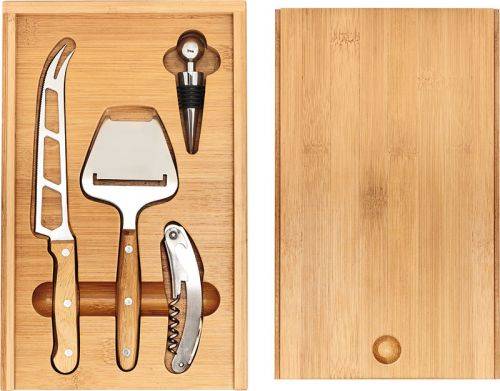 Hiroki bambusová sada na servírování sýra a vína