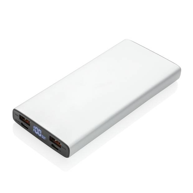 Hliníková 18W PD POWERBANK 10 000 mAh, stříbrná Hliníková 18W PD POWERBANK 10 000 mAh, stříbrná