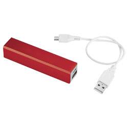 Hliníková PowerBank 2200 mAh, červená
