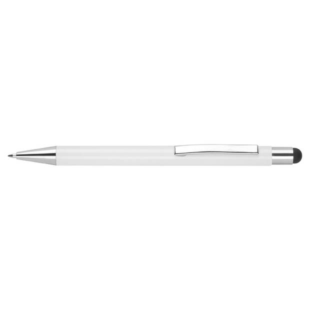 Hliníkové vysúvacie guľôčkové pero, čierna Hliníkové vysúvacie guľôčkové pero, čierna