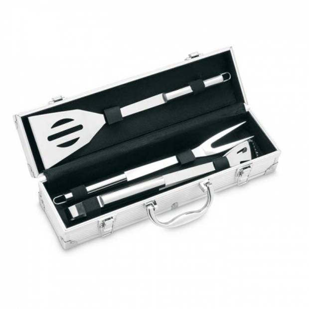 Hliníkový kufor na barbecue, strieborná Hliníkový kufor na barbecue, strieborná