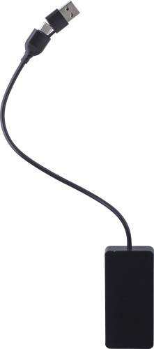 Hliníkový USB Hub Layton, černá