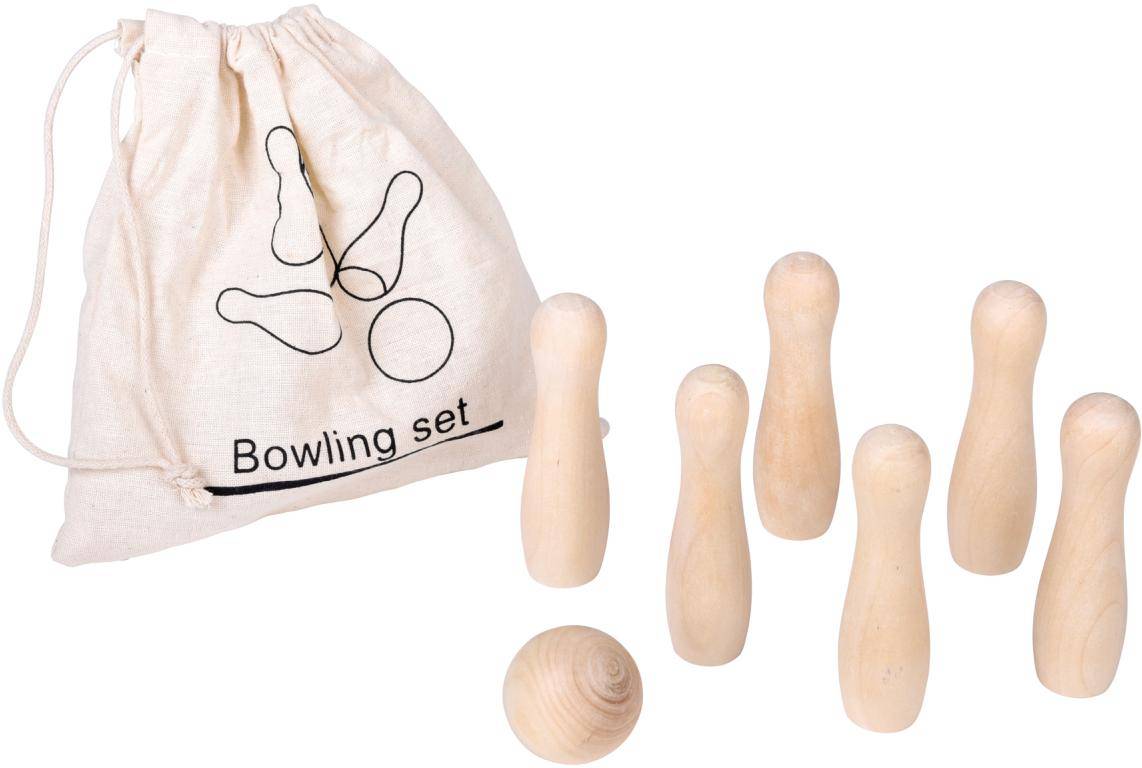 "Hra Bowling ""First Strike"" v bavlněné tašce, hnědá"