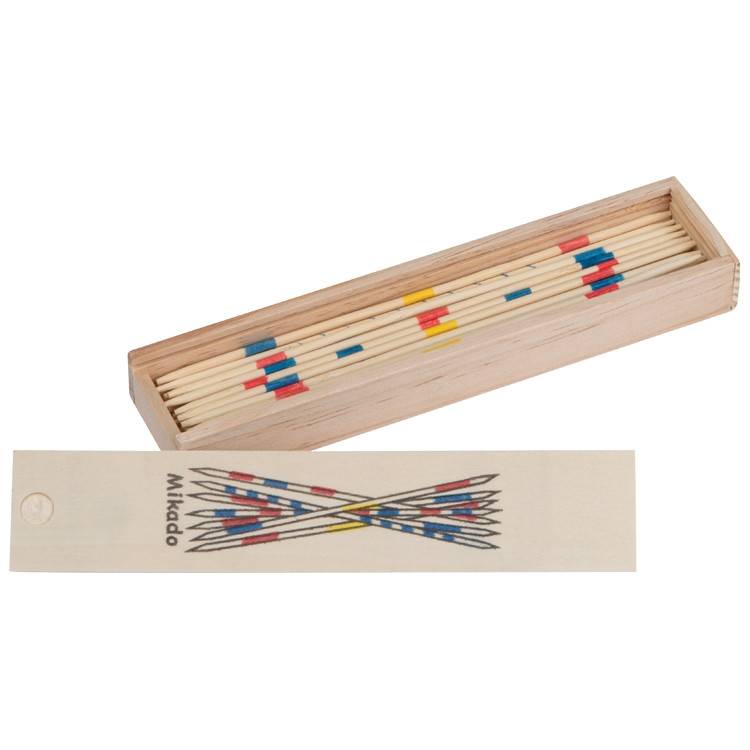 Hra mikádo v drevenej krabičke
