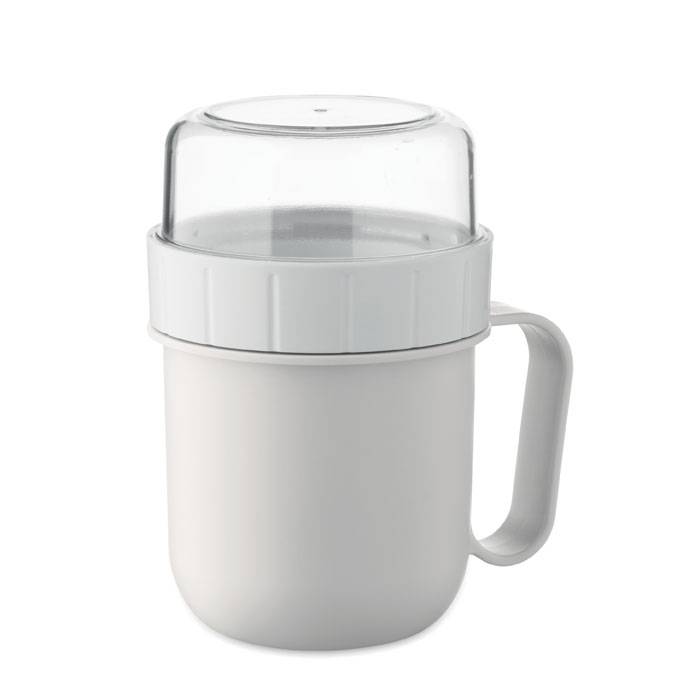 Hrnček na cesty z PP 450 ml, biela