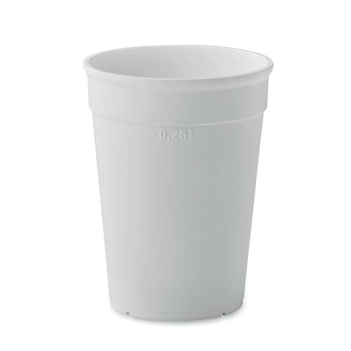Hrnček z recykl. PP 300 ml, biela