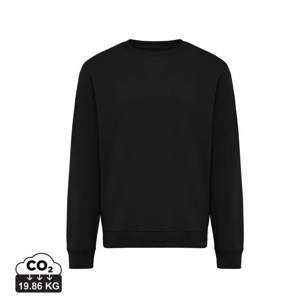 IQONIQ Toria Unisex mikina s okrúhl. výstrihom z rec. bavlny, čierna IQONIQ Toria Unisex mikina s okrúhl. výstrihom z rec. bavlny, čierna