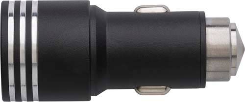 ISADORE autonabíječka do auta. 2 USB porty, černá