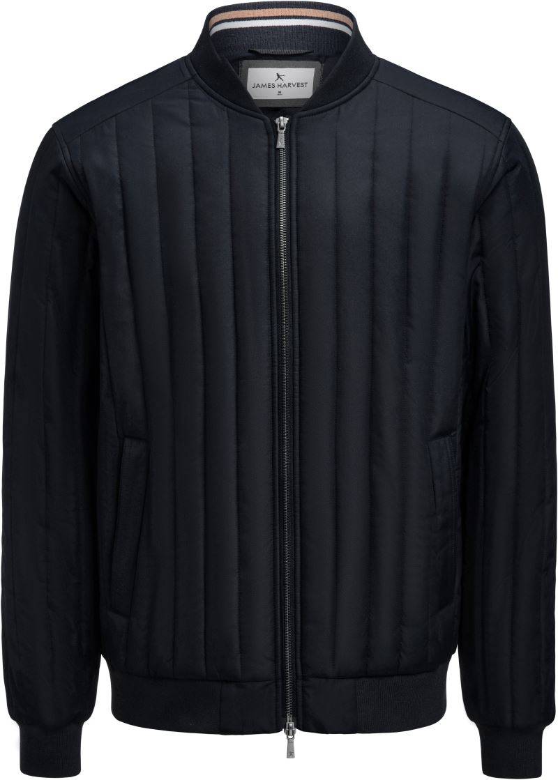 James Harvest|Scarsdale Jacket Men, Pánska prešív. bunda, čierna, S