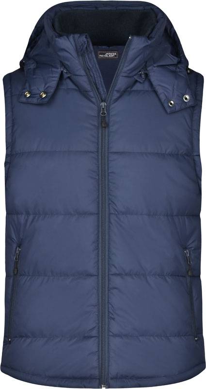 James & Nicholson | JN 1004, Pánska vesta s kapucňou, modrá navy, XL