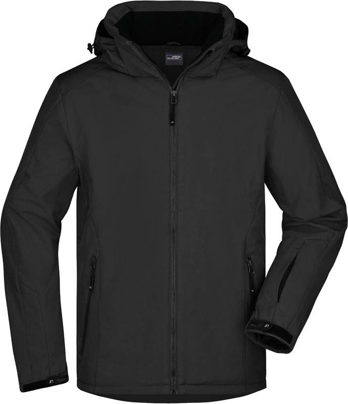 James&Nicholson|JN 1054, Pánska 3vrstv.softshell bunda, čierna, S