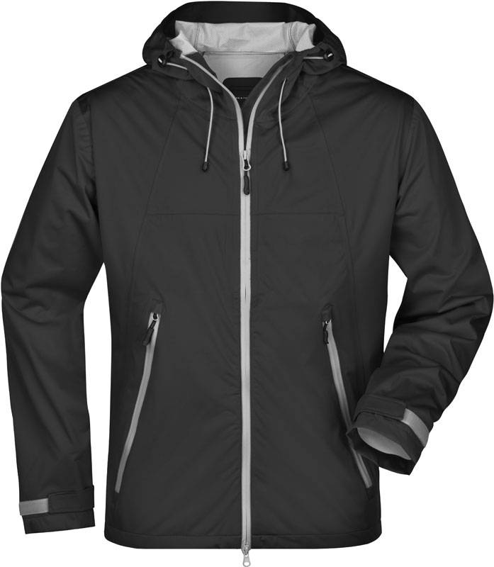 James&Nicholson|JN 1098, Pánska 3vrstv.softshell bunda, čierna-sivá silver, M