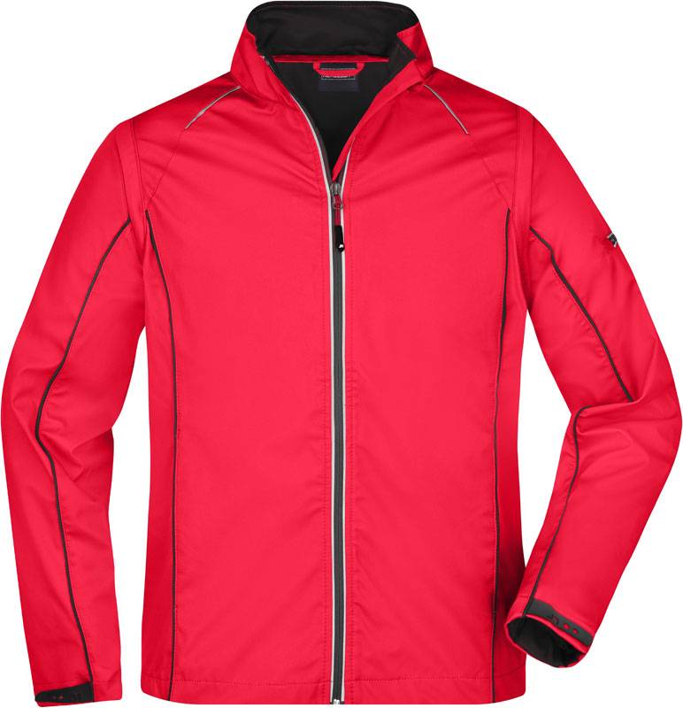 James&Nicholson|JN 1122, Pánska softshell bunda, červená-čierna, S