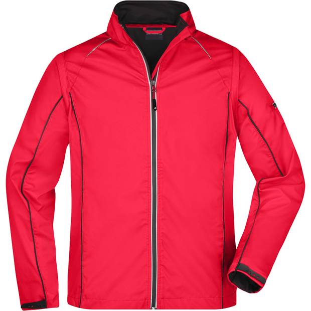 James&Nicholson|JN 1122, Pánska softshell bunda, červená-čierna, S James&Nicholson|JN 1122, Pánska softshell bunda, červená-čierna, S
