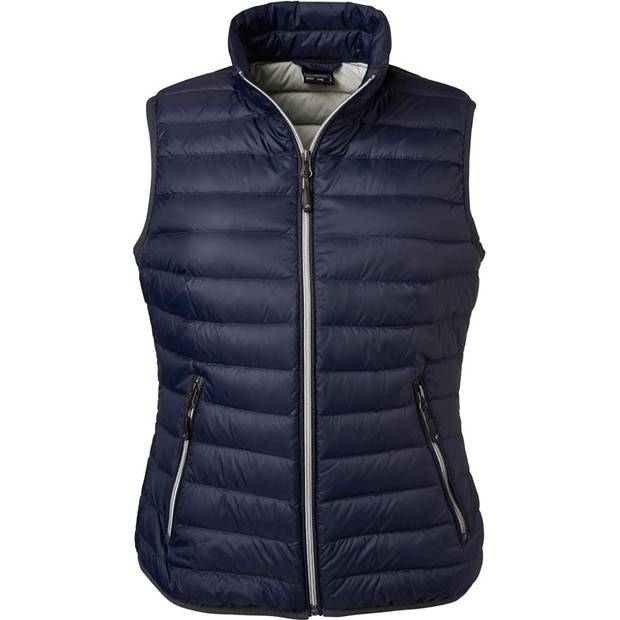 James & Nicholson | JN 1137, Dámska páperová vesta, modrá navy - sivá silver, S James & Nicholson | JN 1137, Dámska páperová vesta, modrá navy - sivá silver, S