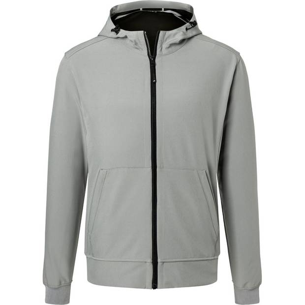 James & Nicholson | JN 1146, Pánska 2-vrstvová softshell bunda s kapucňou, sivá - čierna, 3XL James & Nicholson | JN 1146, Pánska 2-vrstvová softshell bunda s kapucňou, sivá - čierna, 3XL