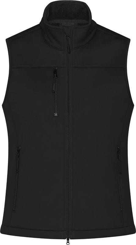 James & Nicholson | JN 1169, Dámská 3-vrstvá softshell vesta, černá, XS