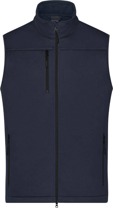 James & Nicholson | JN 1170, Pánská 3-vrstvá softshell vesta, modrá navy, XL